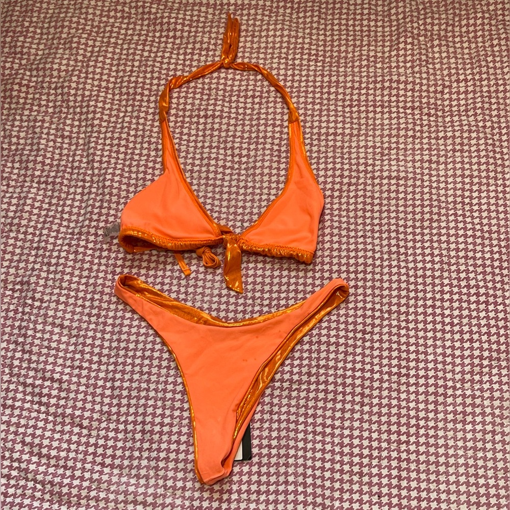 Mermaid erma Swimwear Orange Bikini Set - Picture 4 of 8